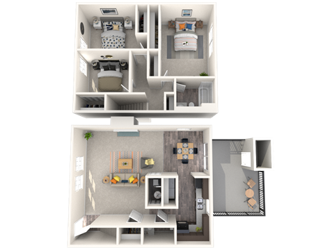 Floor plan for 3 beds, 1.5 baths, 1200 sqft